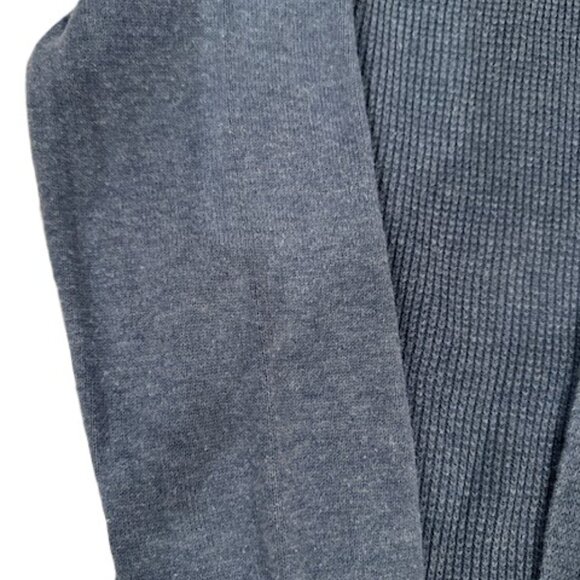 Lilla P Soft Blue Mixed Media Hooded Open Cardigan - Picture 4 of 6